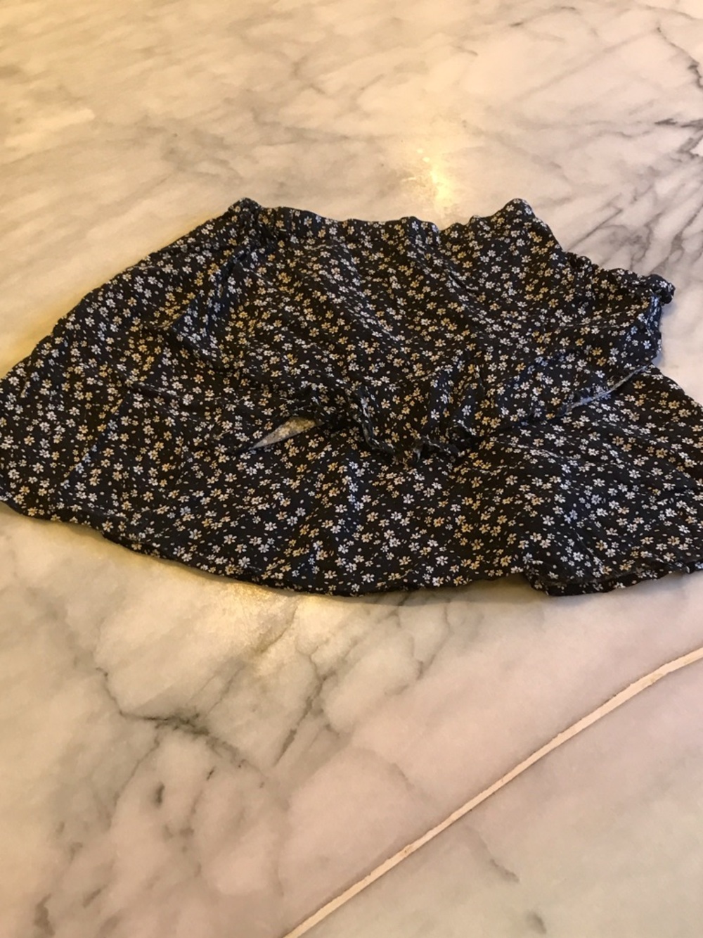 Japna Black Floral Tiered Skater Skirt